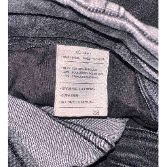 KanCan Women's Charcoal Gray Skinny Distressed Hem Jeans Size 28 - Picture 7 of 7